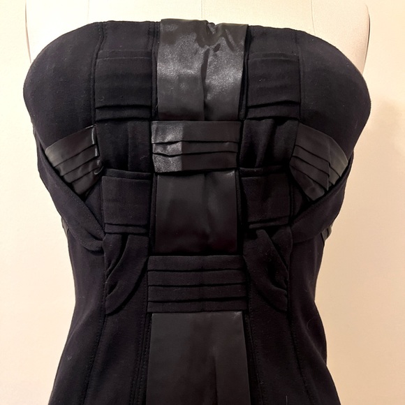 BCBG MaxAzria Satin Ribbon Strapless Corset-Size S - Picture 2 of 8